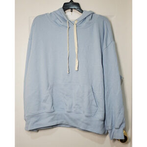 GAP Women’s Light Blue Hoodie Sweatshirt XL Drawstring Kangaroo Pocket